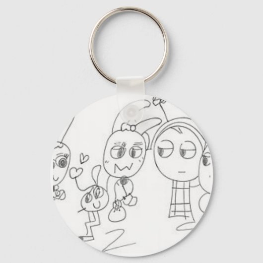 Porte-clés Quirky Doodle Style Antenne Amis Graphic Tee (Recto)