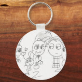 Porte-clés Quirky Doodle Style Antenne Amis Graphic Tee (Recto)