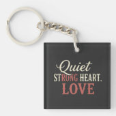 Porte-clés QUIT Strong Heart Love  (Devant)