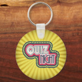 Porte-clés Quiz Nuit Trivia Party Jaune Sunburst (Recto)