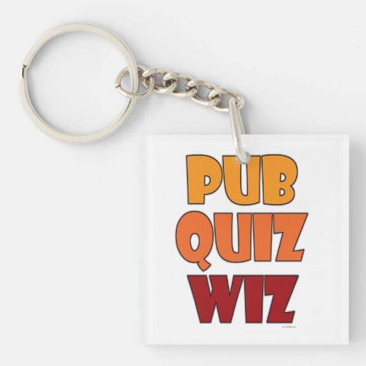 Porte-clés Quiz Pub Wiz Drôle Trivia Champion Fun (Devant)