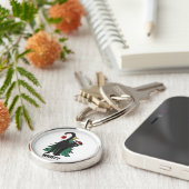 Porte-clés Quoi ? Noël Black Cat Conception de vacances (Côté)