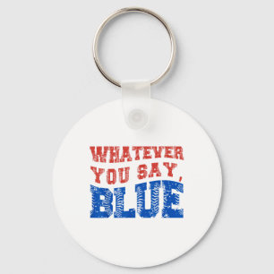 Porte-clés Quoi que vous disiez Blue Funny Baseball