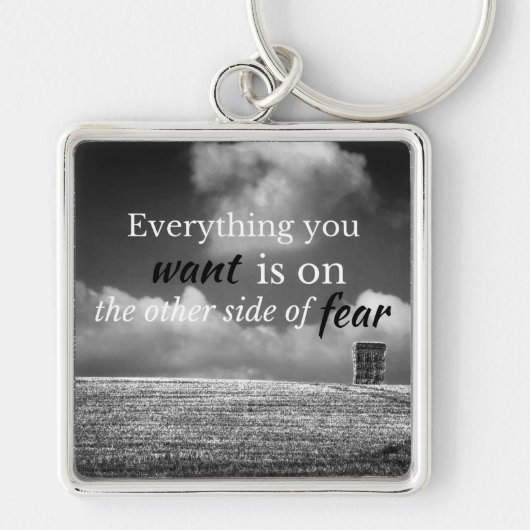 Porte-clés Quota motivationnel: Everything you want is on... (Devant)