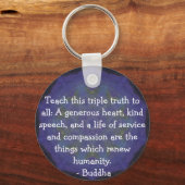 Porte-clés QUOTATION DE Bouddha - Apprenez cette triple vérit (Recto)