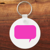 Porte-clés Quotebox personnalisé rose (Recto)