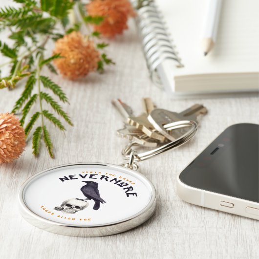 Porte-clés Quoth Raven plus jamais - Edgar Allan Poe (Côté)