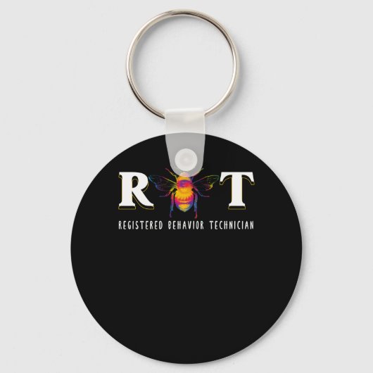Porte-clés R Bee T RBT Technicien de comportement inscrit (Recto)