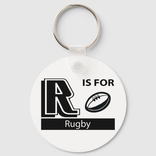 Porte-clés R est pour le rugby (Recto)