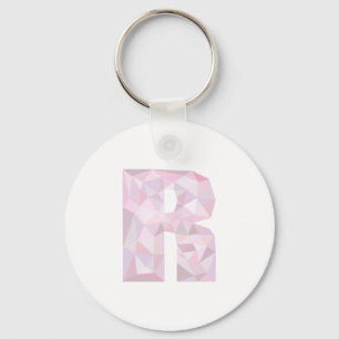 Porte-clés R - Low Poly Triangles - Neutral Pink Purple Gray