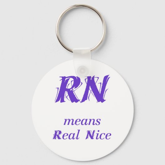 Porte-clés R.N. signifie "vrai" (violet) (Recto)