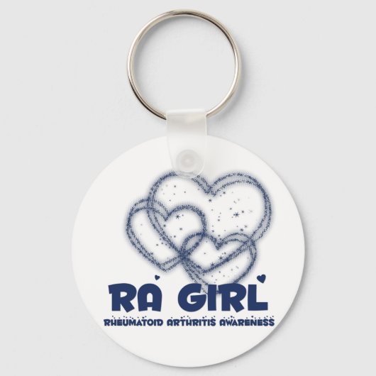 Porte-clés RA Girl Heart Design :: Arthrite rhumatoïde (Recto)