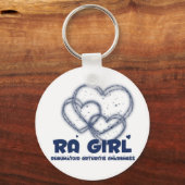 Porte-clés RA Girl Heart Design :: Arthrite rhumatoïde (Recto)