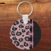 Porte-clés RAB Rockabilly Pink Leopard Ribbon Bows (Recto)