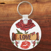 Porte-clés RAB Rockabilly Roses, Love & Lipstick (Recto)