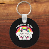 Porte-clés Rabbit Je Ne Donne Pas De Fluff (Recto)