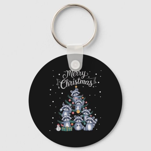 Porte-clés Raccoon Arbre de Noël Raccoon Arbre de Noël Joyeux (Recto)