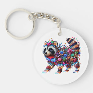 Porte-clés Raccoon brillant enchanté