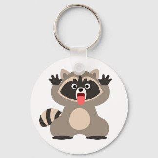 Porte-clés Raccoon de caricature très épais