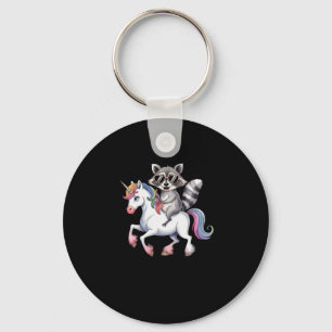 Porte-clés Raccoon équitation Unicorn mignon Imaginaire anima
