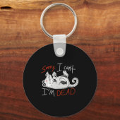 Porte-clés Raccoon Sorry I Can't I'm Dead Rat (Recto)