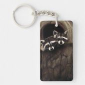 Porte-clés Raccoons Brown Cute Tree (Devant)