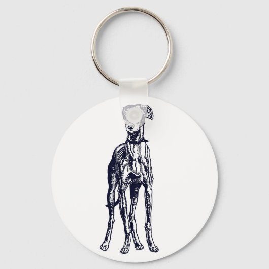 Porte-clés race Greyhound anglaise (Recto)