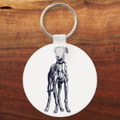 Porte-clés race Greyhound anglaise (Recto)