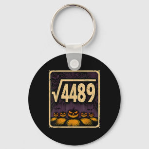 Porte-clés Racine carrée 4489 Citrouille d'Halloween Blague m