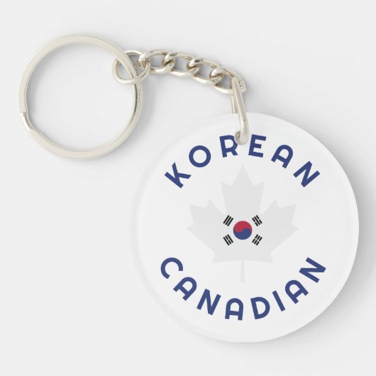 Porte-clés Racines canadiennes coréennes (Devant)