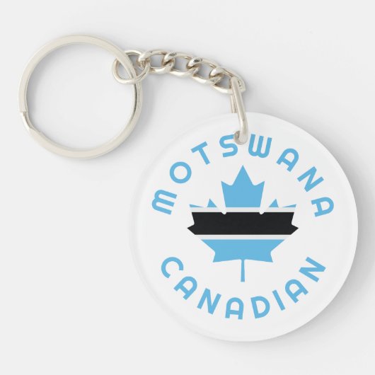 Porte-clés Racines canadiennes de Motswana (Devant)