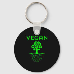 Porte-clés Racines d'arbre véganes amour végétarien vert mère