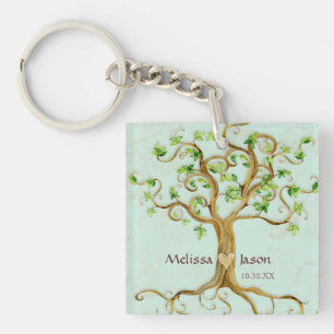 Porte-clés Racines de l'arbre de rotation Noms personnalisés 