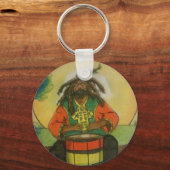 Porte-clés racines de musique reggae (Recto)
