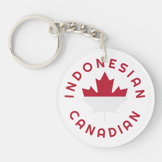 Porte-clés Racines indonésiennes canadiennes (Devant)