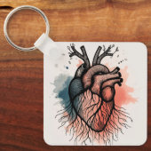 Porte-clés Racines minuscules : Coeur et arbre (Recto)