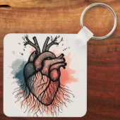 Porte-clés Racines minuscules : Coeur et arbre (Verso)