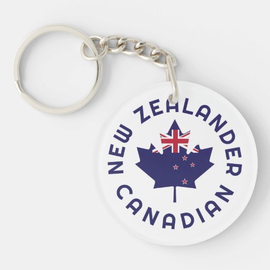 Porte-clés Racines néo-zélandaises canadiennes (Devant)