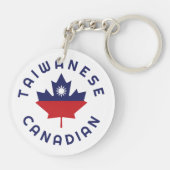 Porte-clés Racines Taïwanaises canadiennes (Dos)