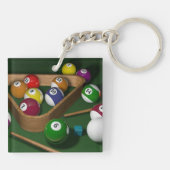 Porte-clés Rack'em up, jeu de billard (Dos)
