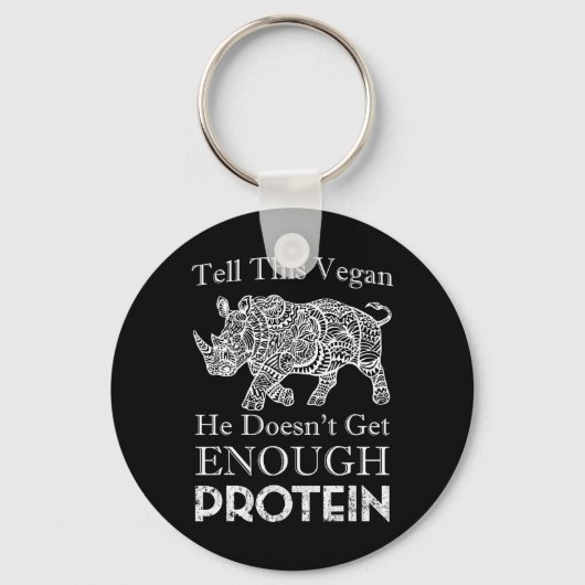 Porte-clés Racontez à ce Vegan Assez Protein Vegan Bodybuildi (Recto)