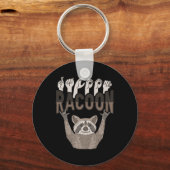 Porte-clés Racoon Asl Gesture main Sourds Acteurs de perte d' (Recto)
