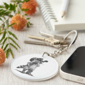 Porte-clés Racoon Cowboy Funny Racoon Graphisme Mème Hommes F (Devant droit)