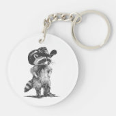 Porte-clés Racoon Cowboy Funny Racoon Graphisme Mème Hommes F (Dos)