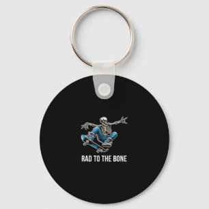 Porte-clés Rad To The Bone - Squelette de skateboard -