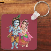 Porte-clés Radha Krishna : Le symbole de l'obligation éternel (Verso)