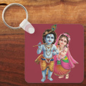 Porte-clés Radha Krishna : Le symbole de l'obligation éternel (Recto)