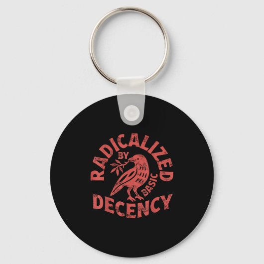 Porte-clés Radicalized By Basic Decency Resist Boho Floral Wo (Recto)