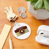 Porte-clés Radio Brown Rétro Et Antique Or