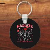 Porte-clés Radiology Radiate Rad Tech Valentine Skeleton Hear (Recto)